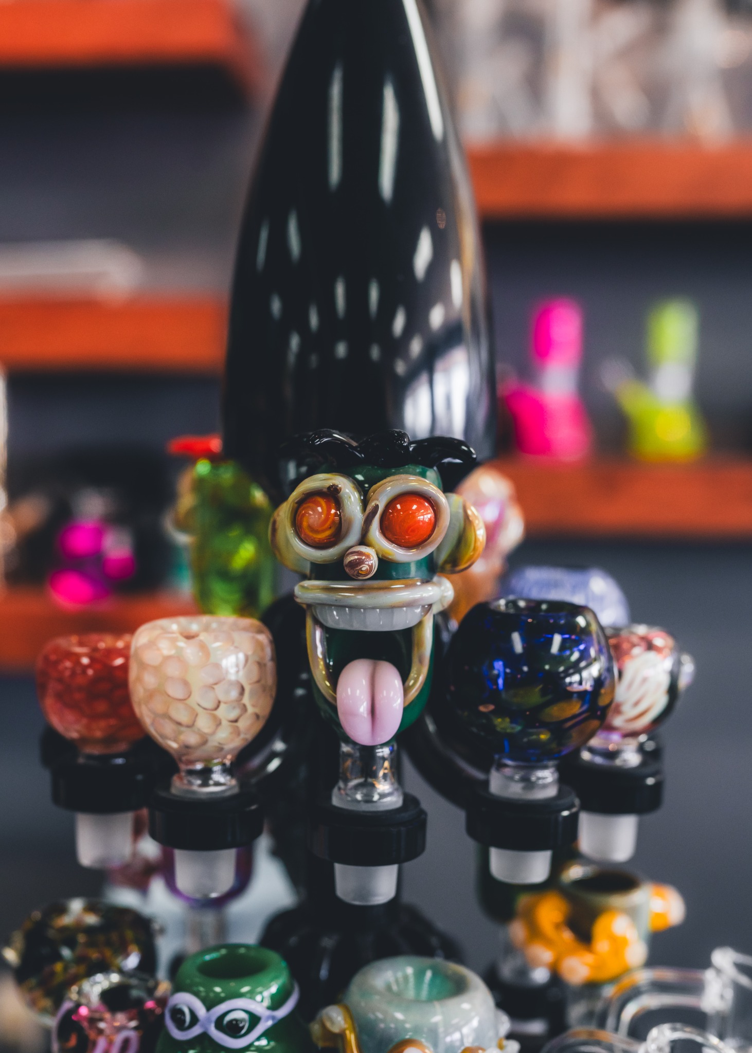 Heady face glass piece